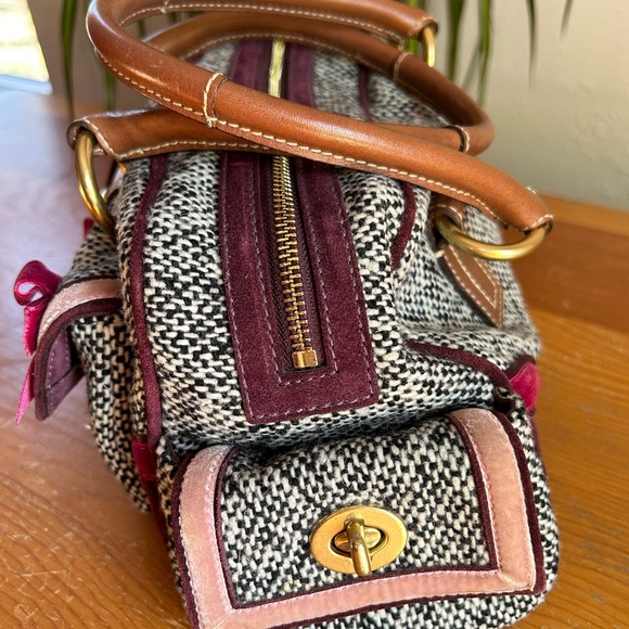 Coach Tweed Satchel with Ribbon and Rhinestone - Picture 4 of 7